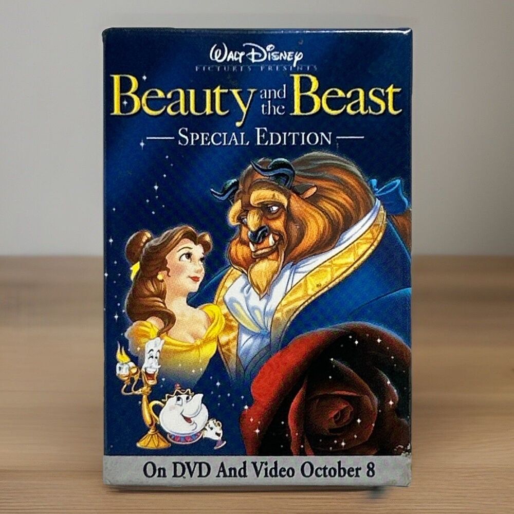 Beauty and the Beast Special Edition DVD&Video Release Promo Pin Pinback